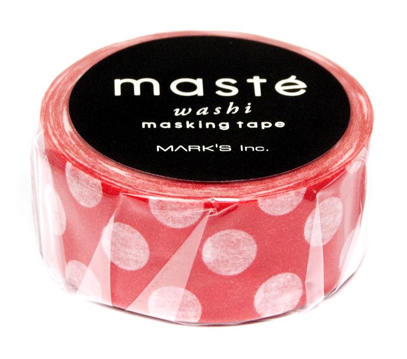 Masking tape MASTÉ BASIC red/polka dots 
