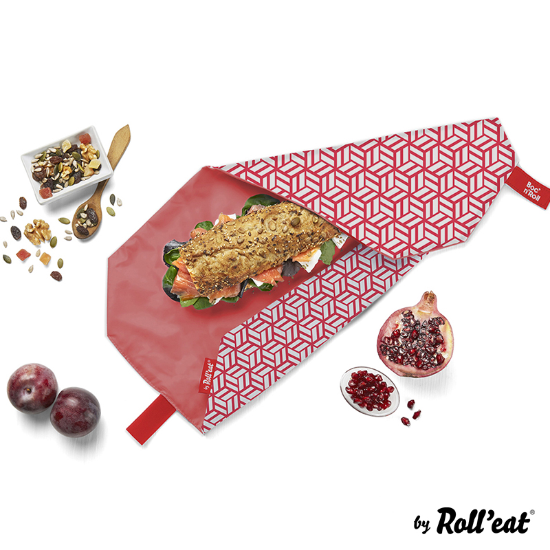 Boc'n'Roll Lunch Wrap Tiles Red 