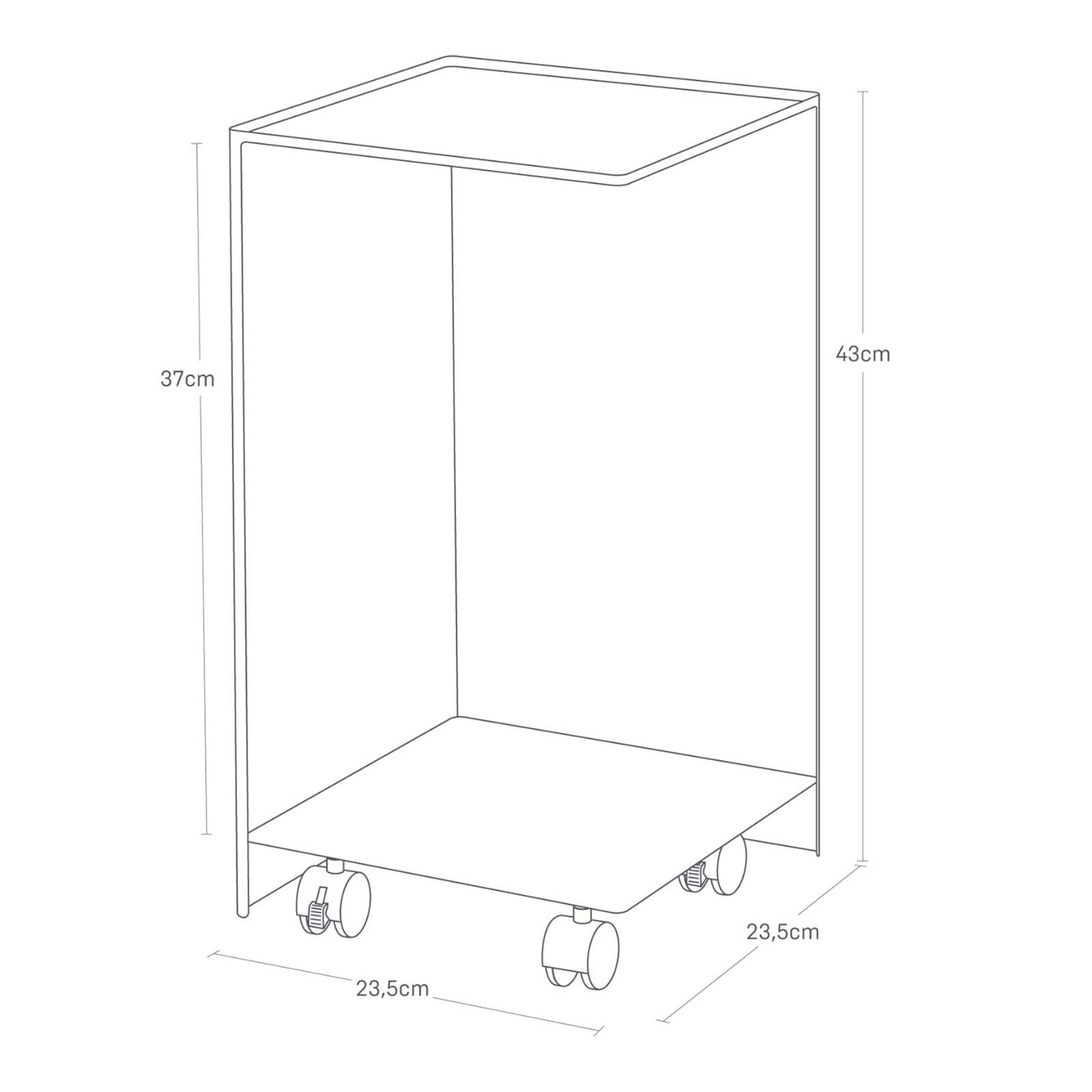 Rangement pour papier hygiénique à roulettes TOWER blanc