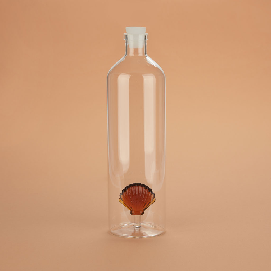 Glasflasche ATLANTIS SHELL 1.2 l amber Borosilicate