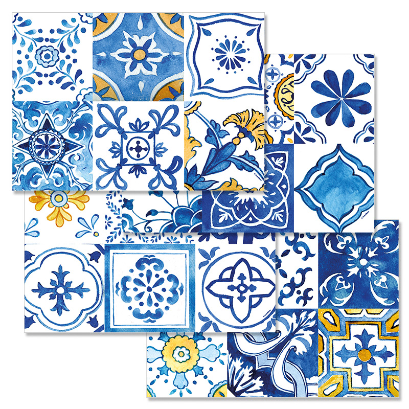 Paper placemat AZULEJOS 4 x 12 sheets