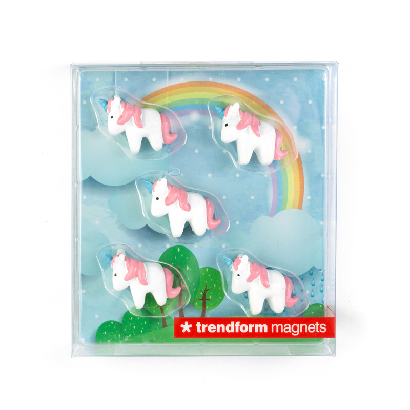 Magnets UNICORN set of 5 white 