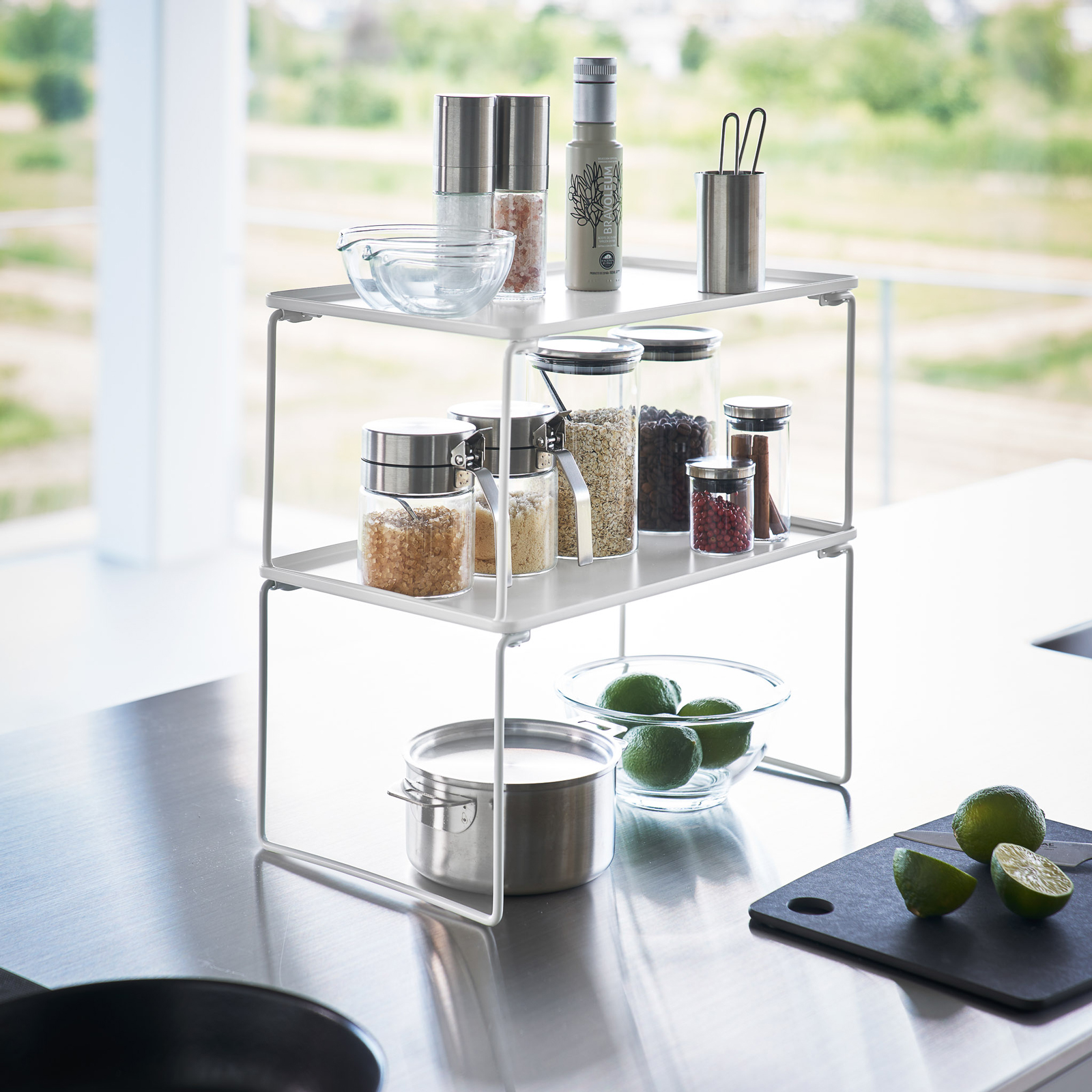 Stapelbares Klappregal M TOWER weiss