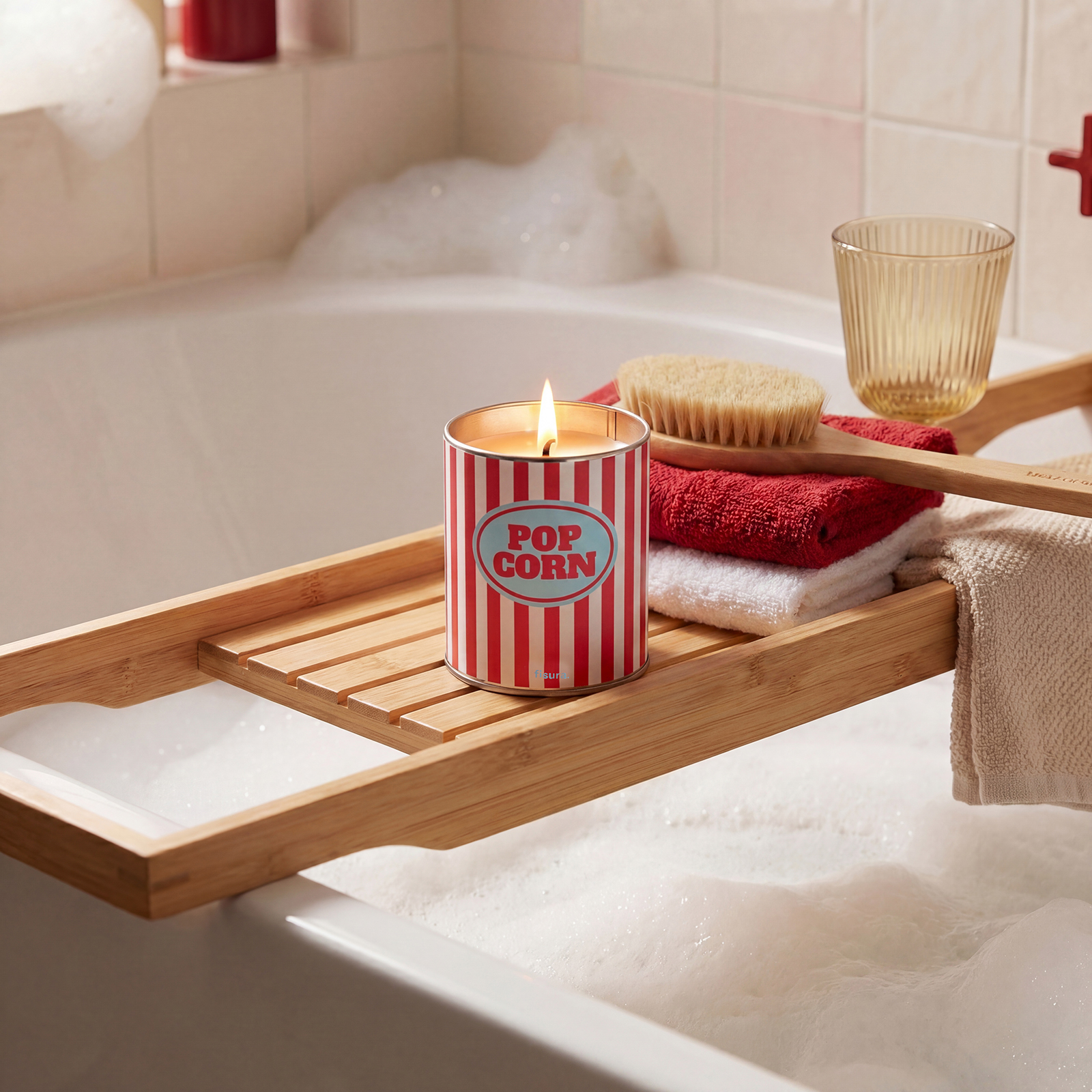 Metal candle POPCORN Butter pop corn scent
