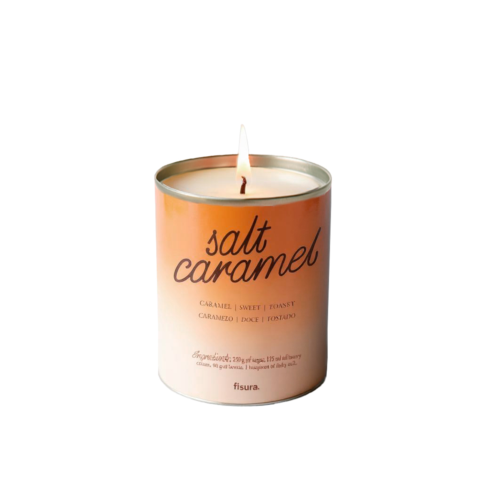 Metal candle SALT CARAMEL salt caramel scent