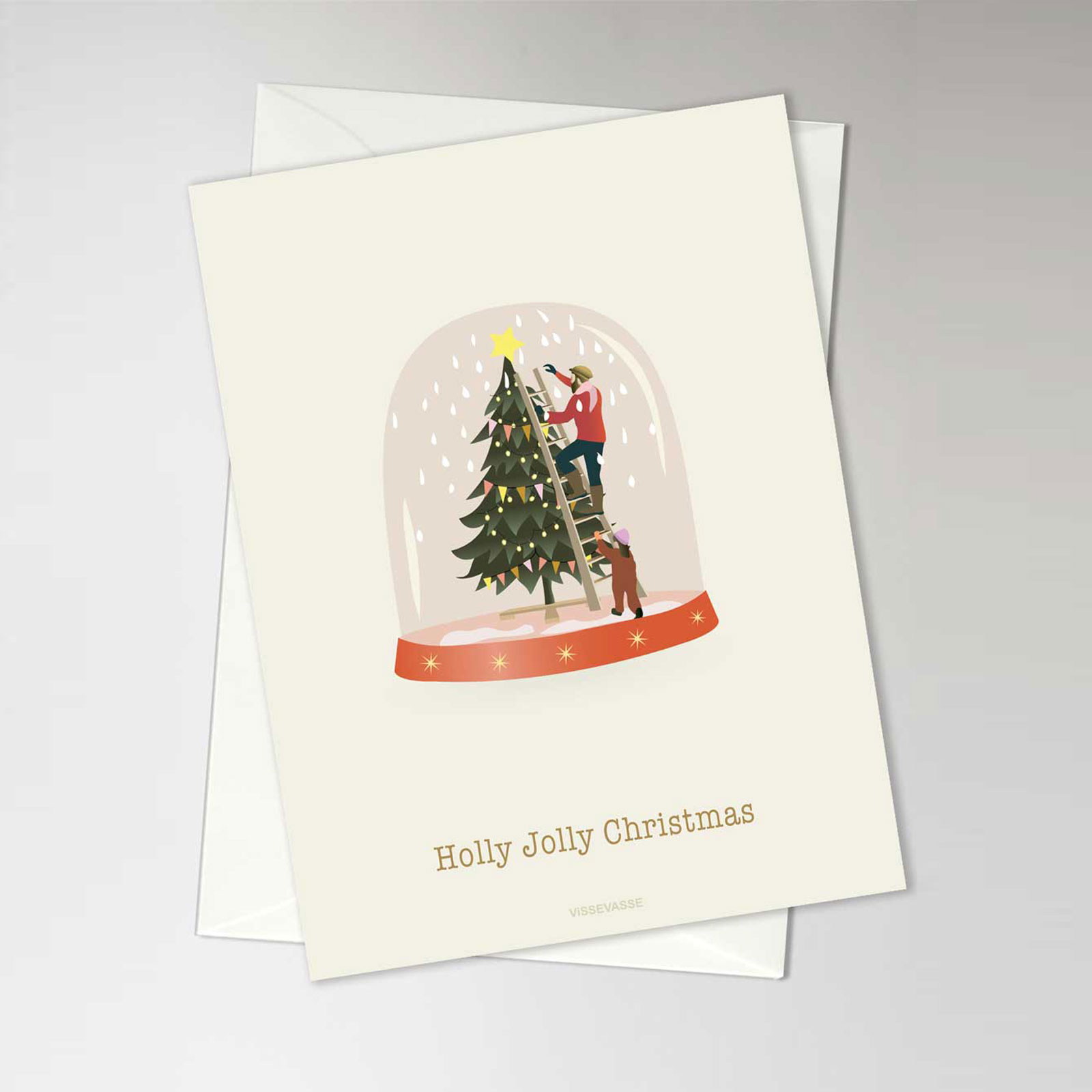Greeting card HOLLY JOLLY CHRISTMAS 
