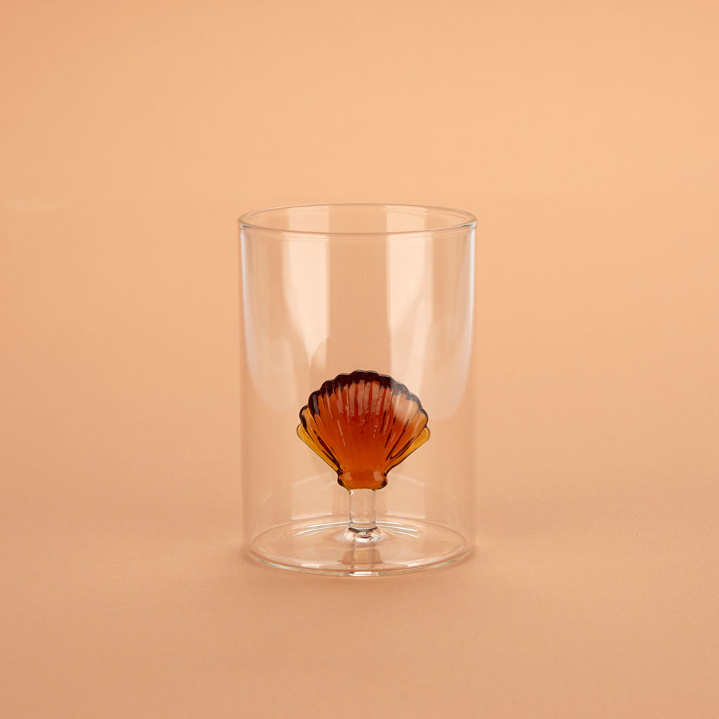 Trinkglas ATLANTIS SHELL amber Borosilicate