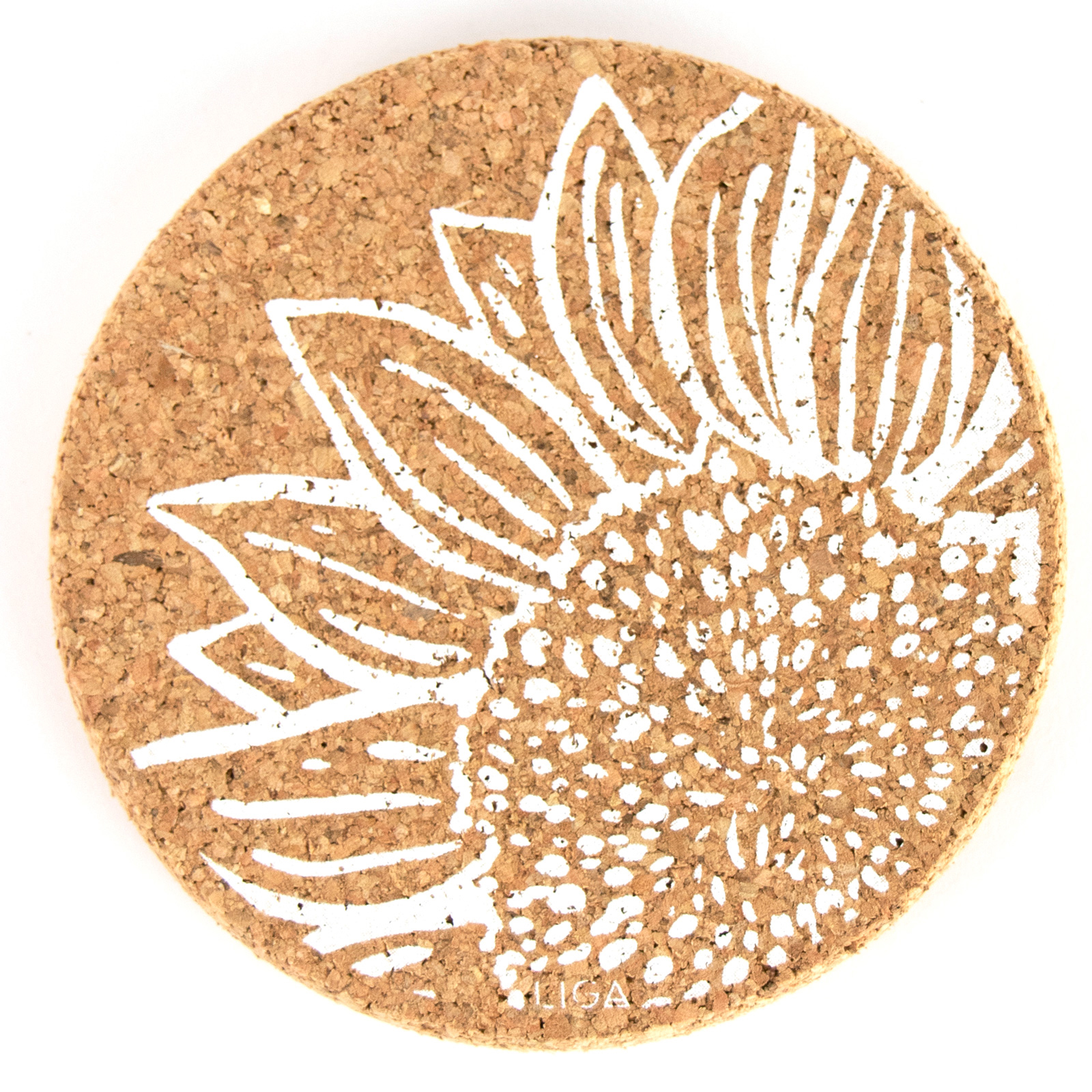 Glasuntersetzer CORK SUNFLOWER 