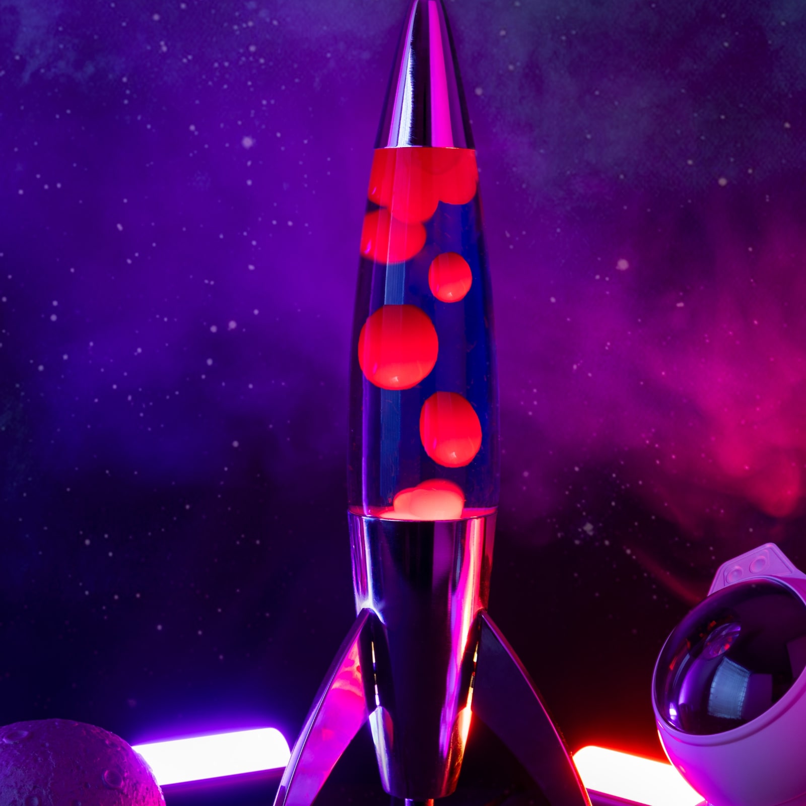 Lava Lamp ROCKET - blue 