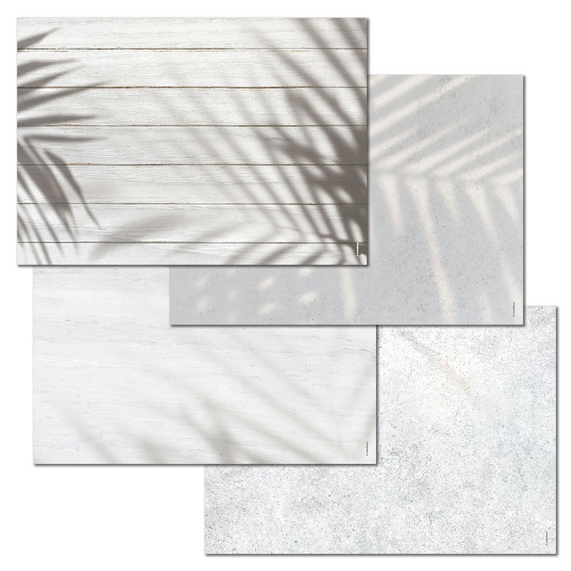 Paper placemat LIGHT & SHADOWS 4 x 12 sheets
