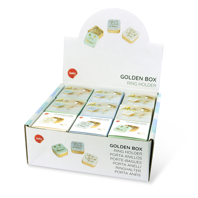 Porte-bague GOLDEN BOX Display de 18 pcs.