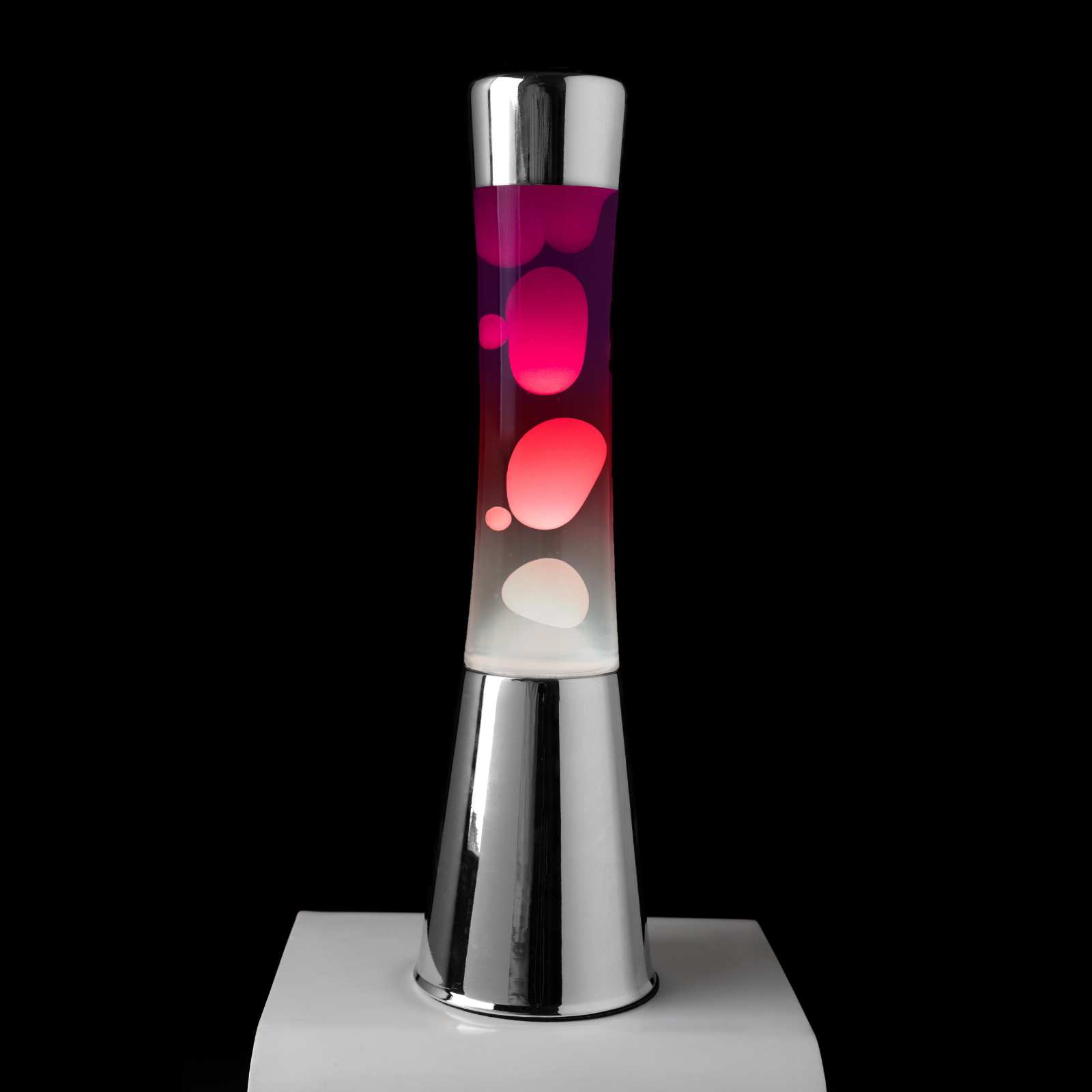 Lava Lamp TOWER chrome/red/white