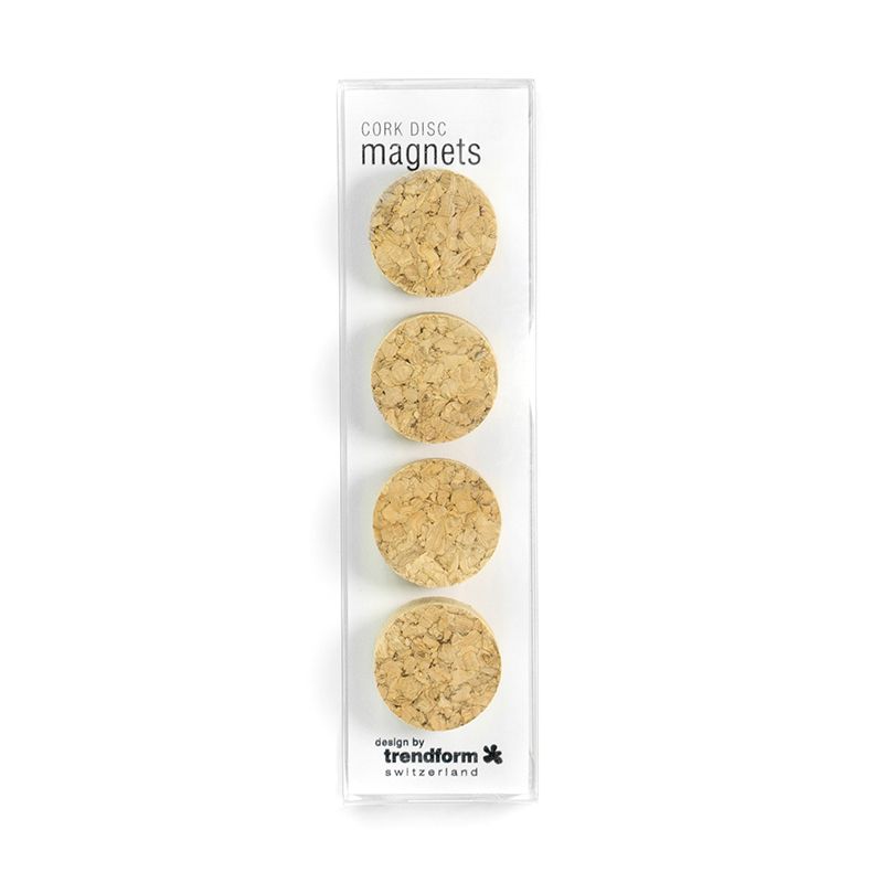 Magnets CORK DISC set of 4 brown 