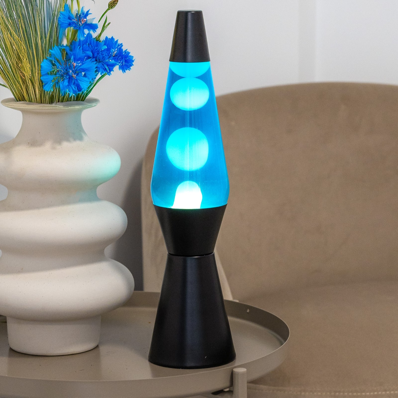 Lava Lamp BULLET blue 