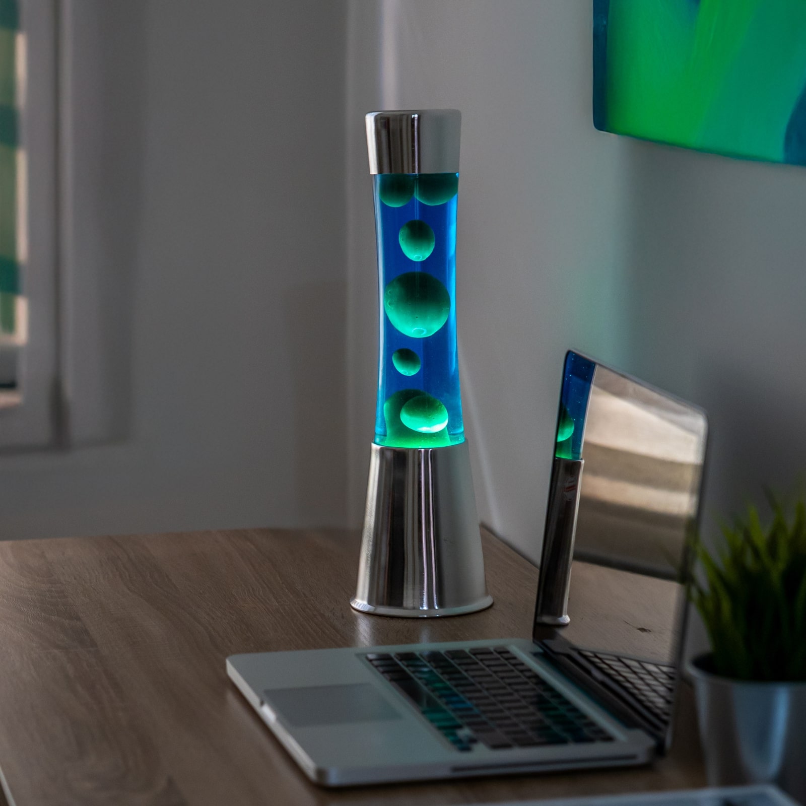 Lava Lamp TOWER green & blue 