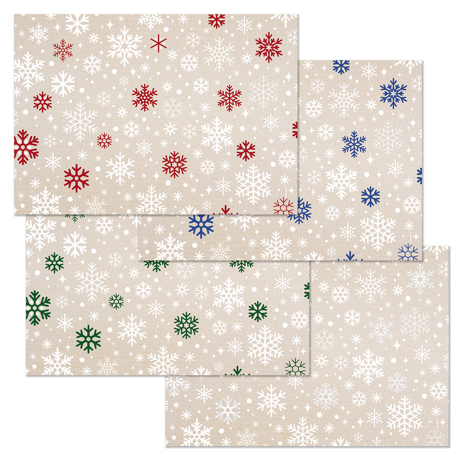 Paper placemat FROSTY 4 x 12 sheets