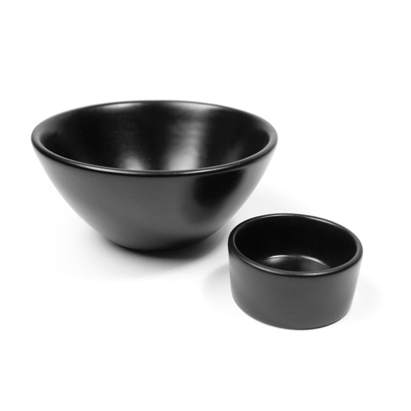 Ersatz Keramik-Wasserschale &  Teelichthalter für VICTORIA schwarz matt