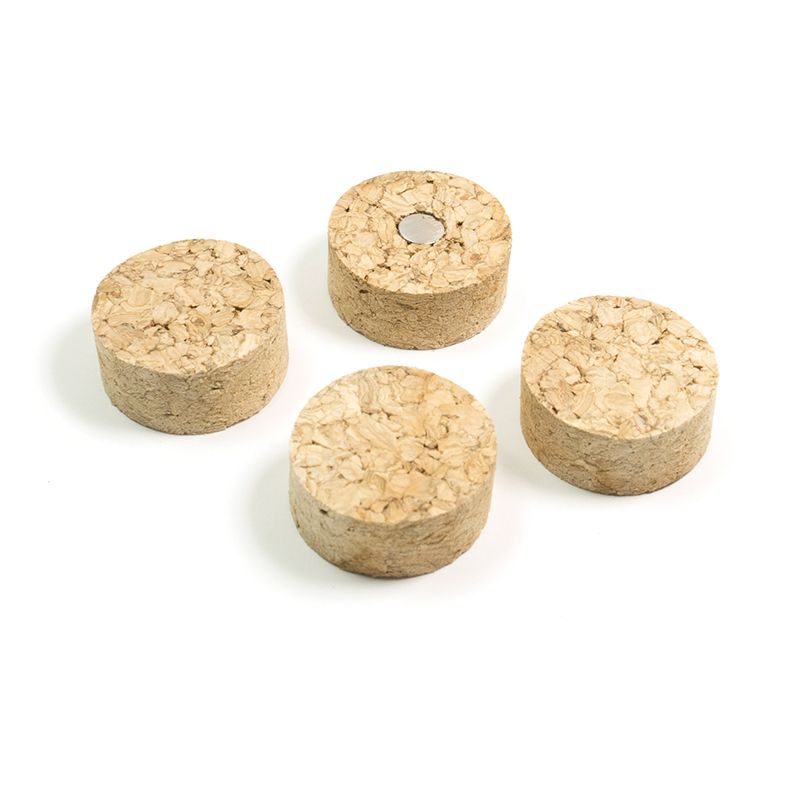 Magnets CORK DISC set of 4 brown 