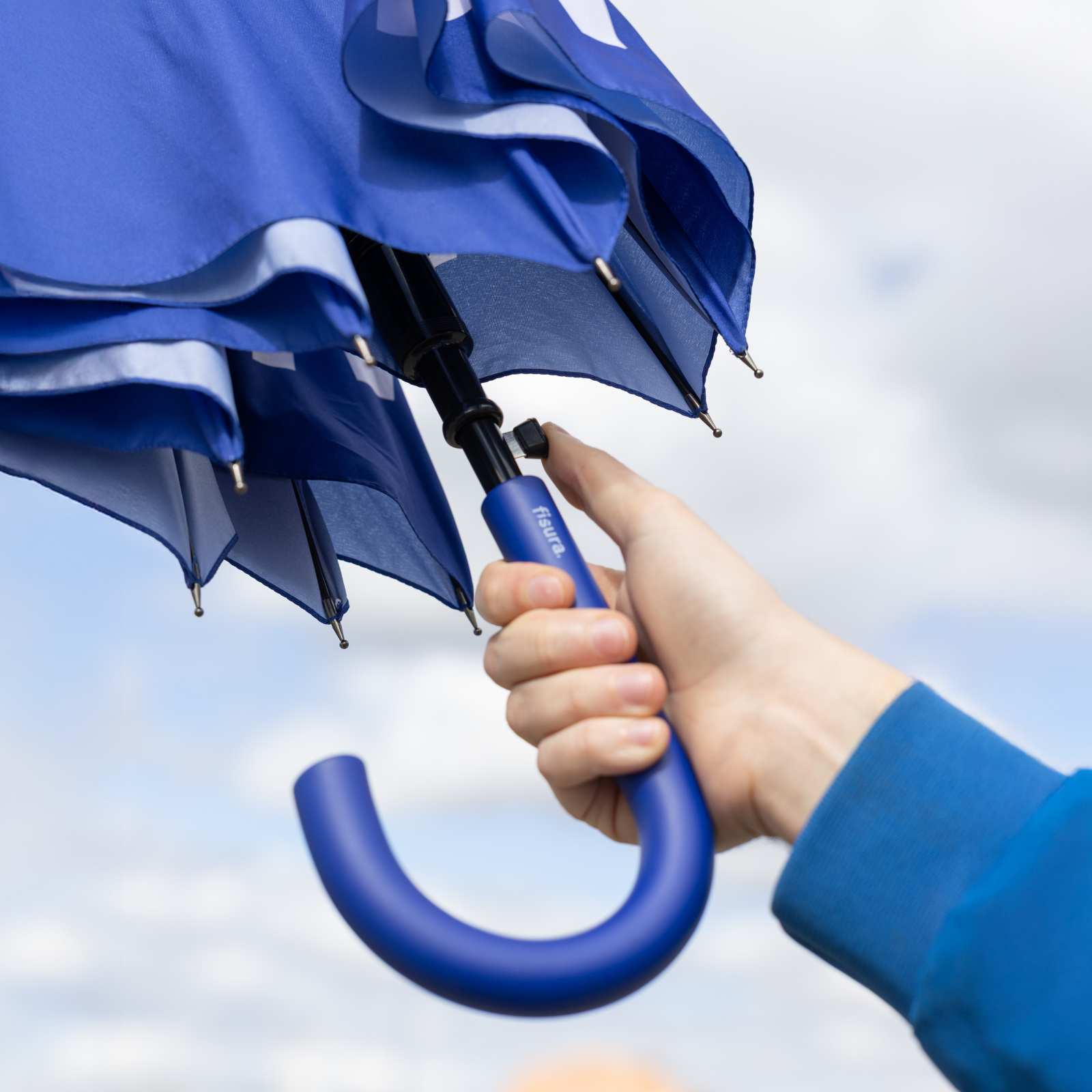 Stockschirm FUCKING RAIN blau