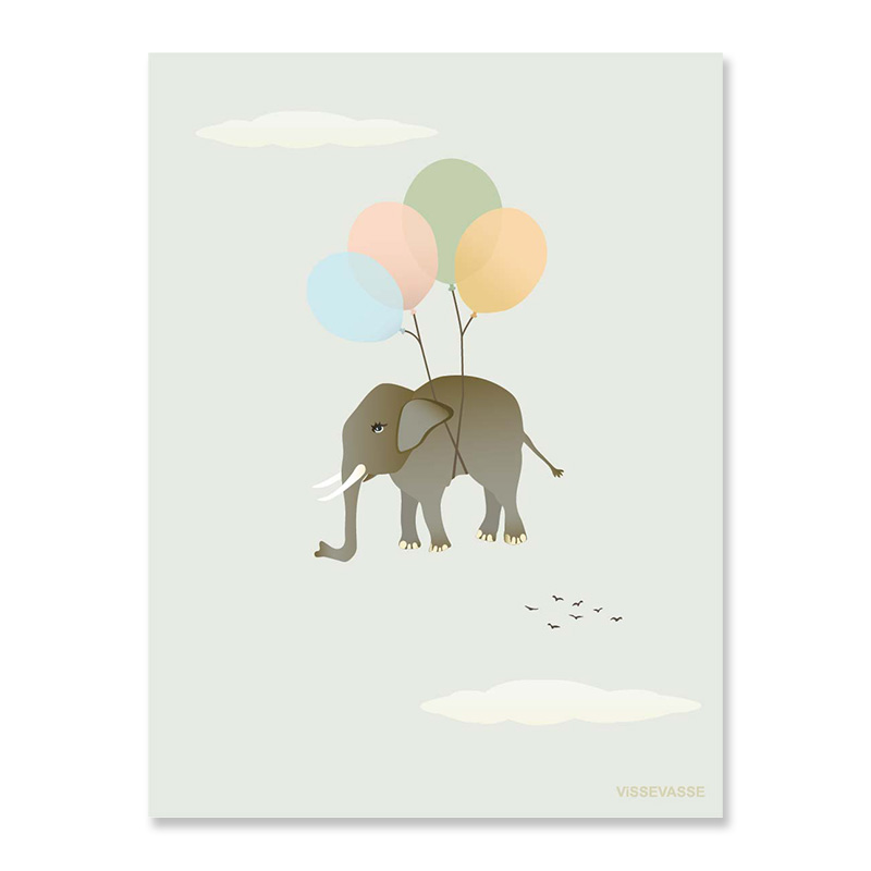 Greeting card Flying elephant 