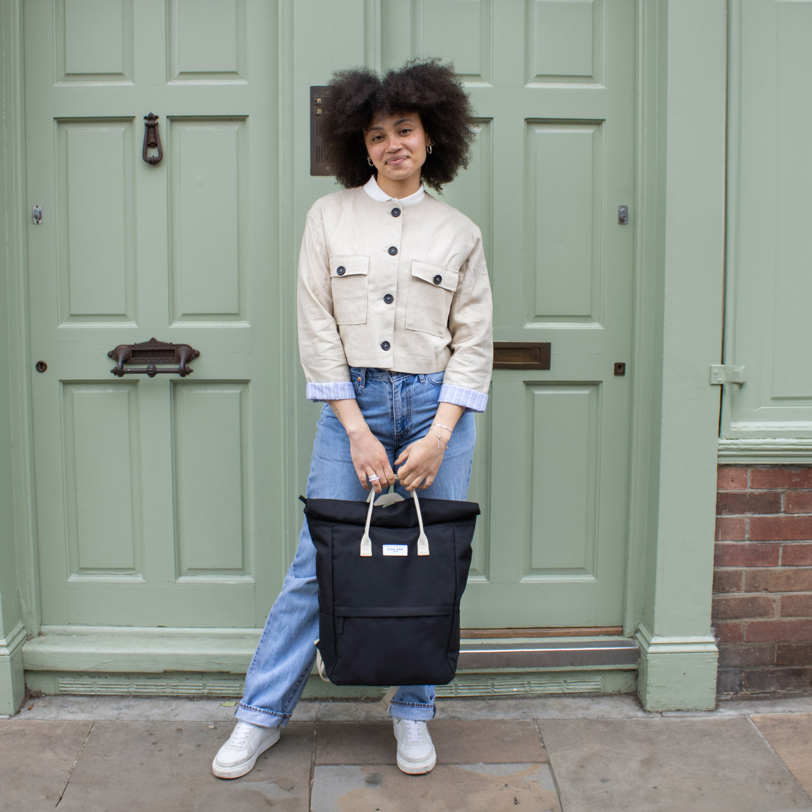 Large Backpack Pebble Black 