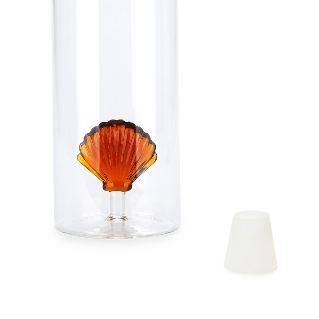 Bouteille en verre ATLANTIS SHELL 1.2 l, amber borosilicate