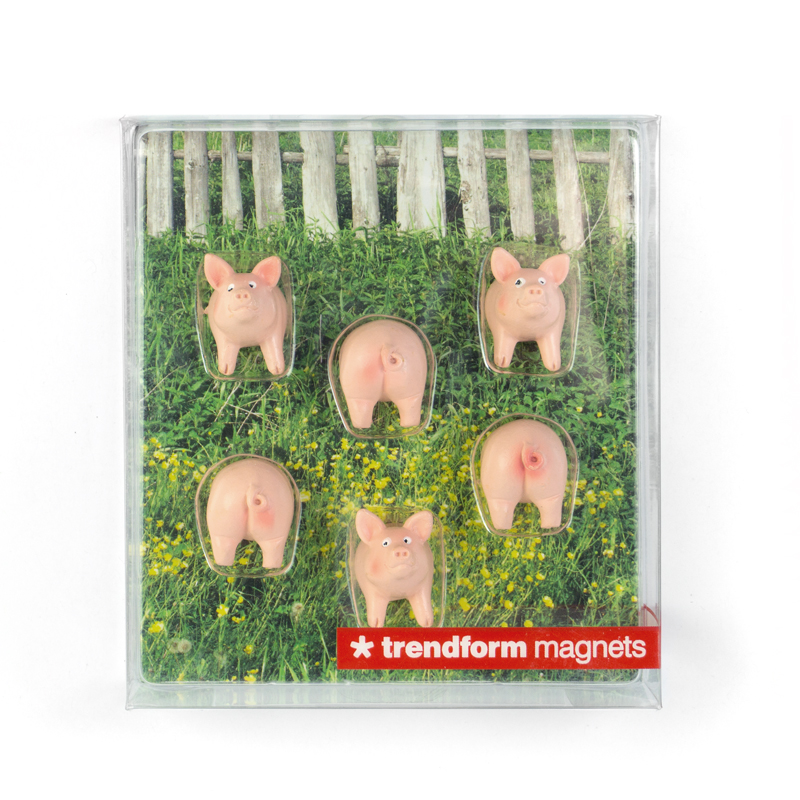 Magnets PIGGY set of 6 pink 