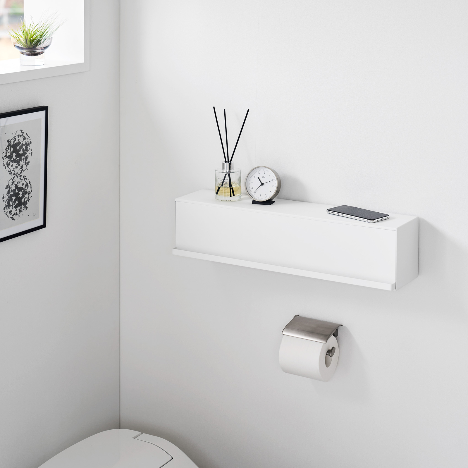 Aufbewahrungsbox mit Wandbefestigung TOWER weiss