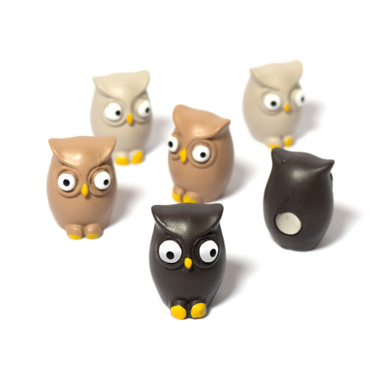 Aimants OWL set de 6  