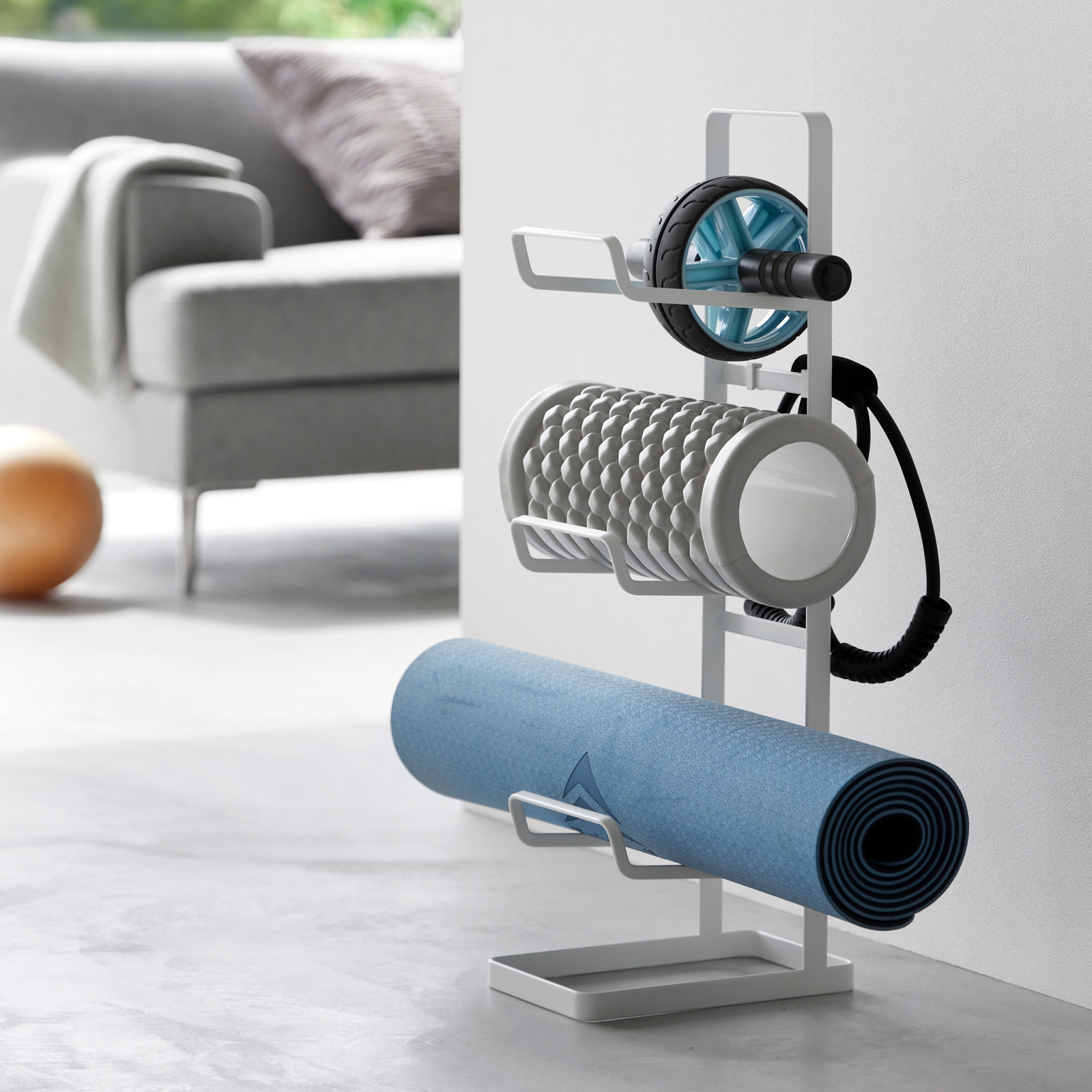 Support d'équipement de fitness TOWER blanc
