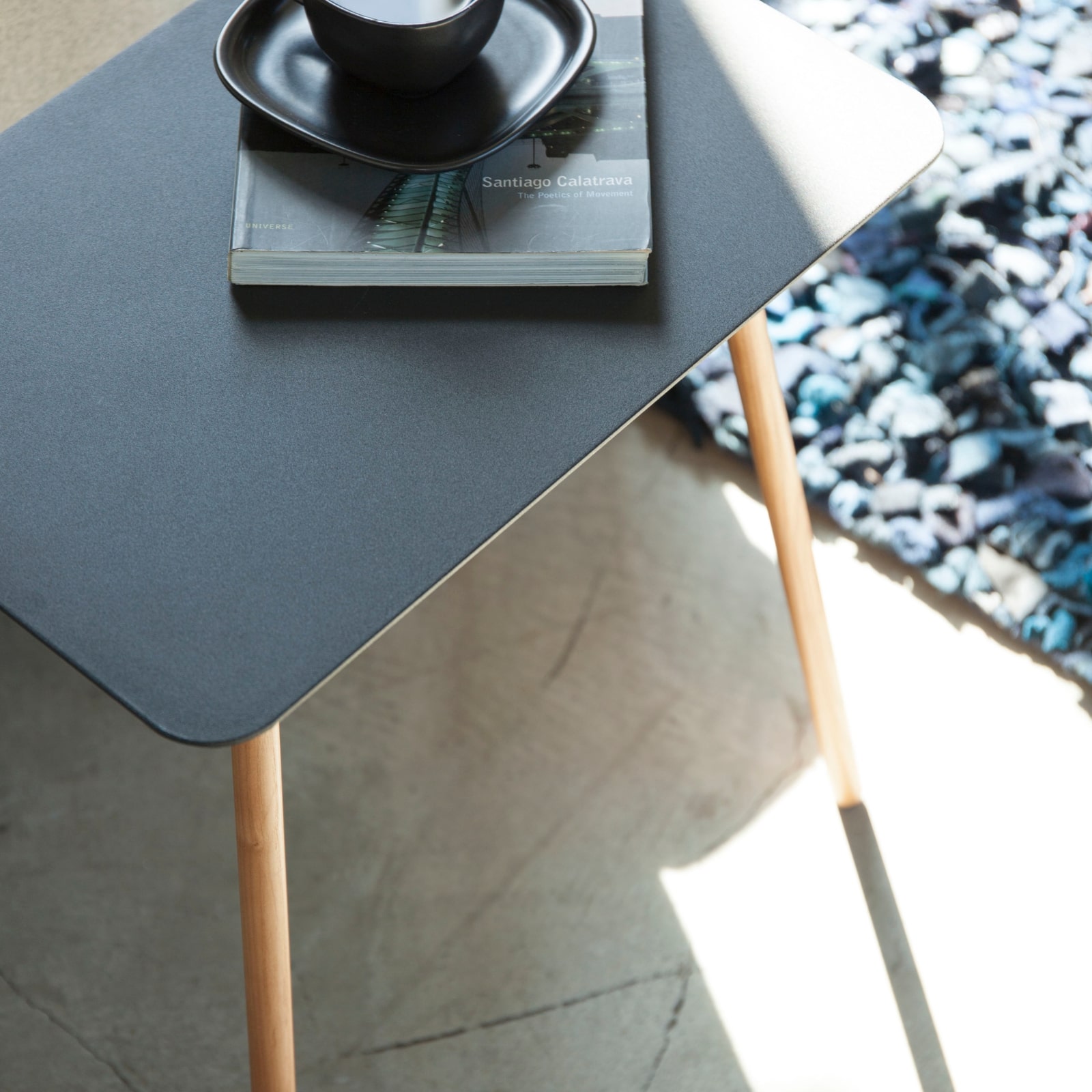 Table d'appoint rectangulaire PLAIN noir