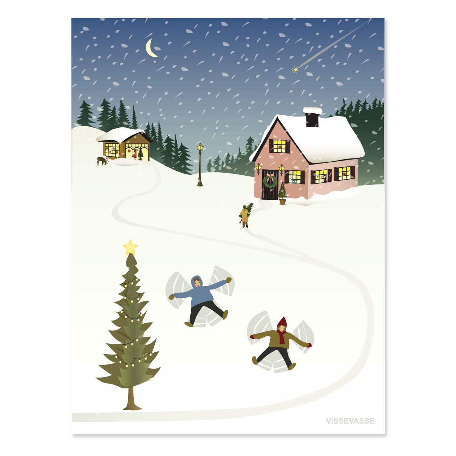Greeting card SNOW ANGELS 