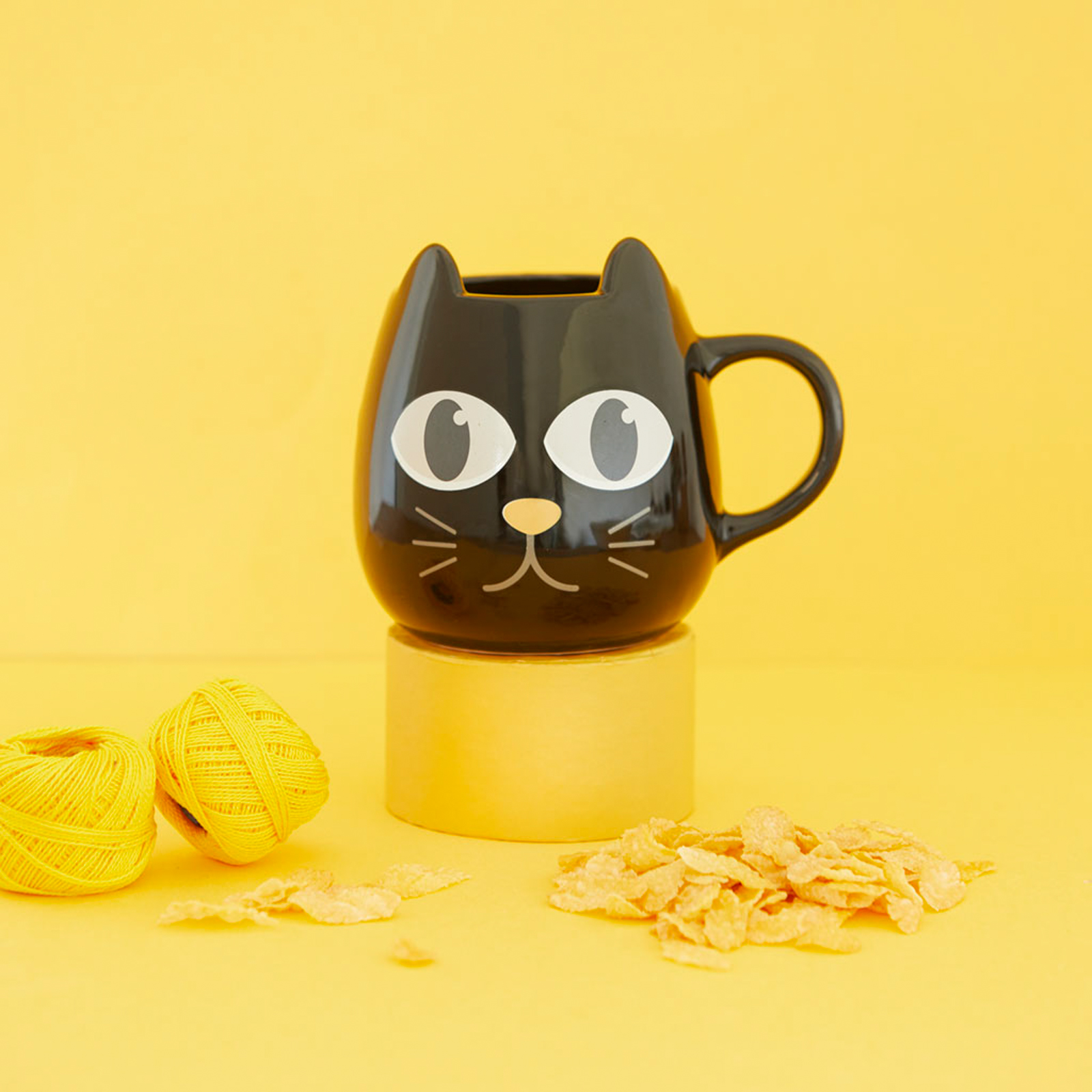 Tasse WAKE CAT schwarz 