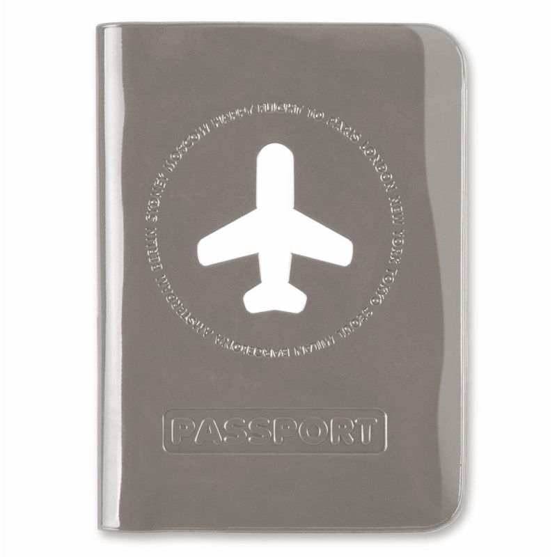 HAPPY FLIGHT PASSPORT COVER grau 