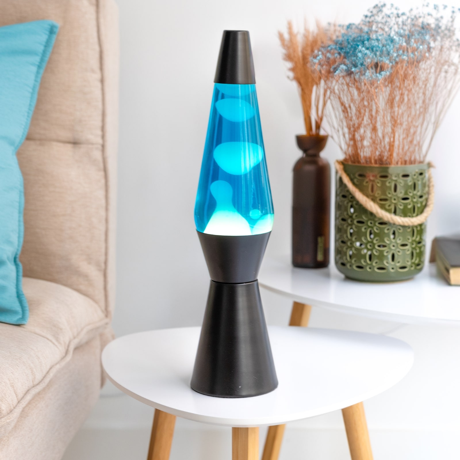 Lava Lamp BULLET blue 