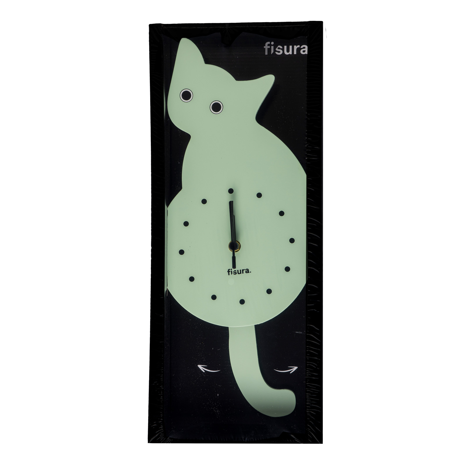 CAT CLOCK - mint 