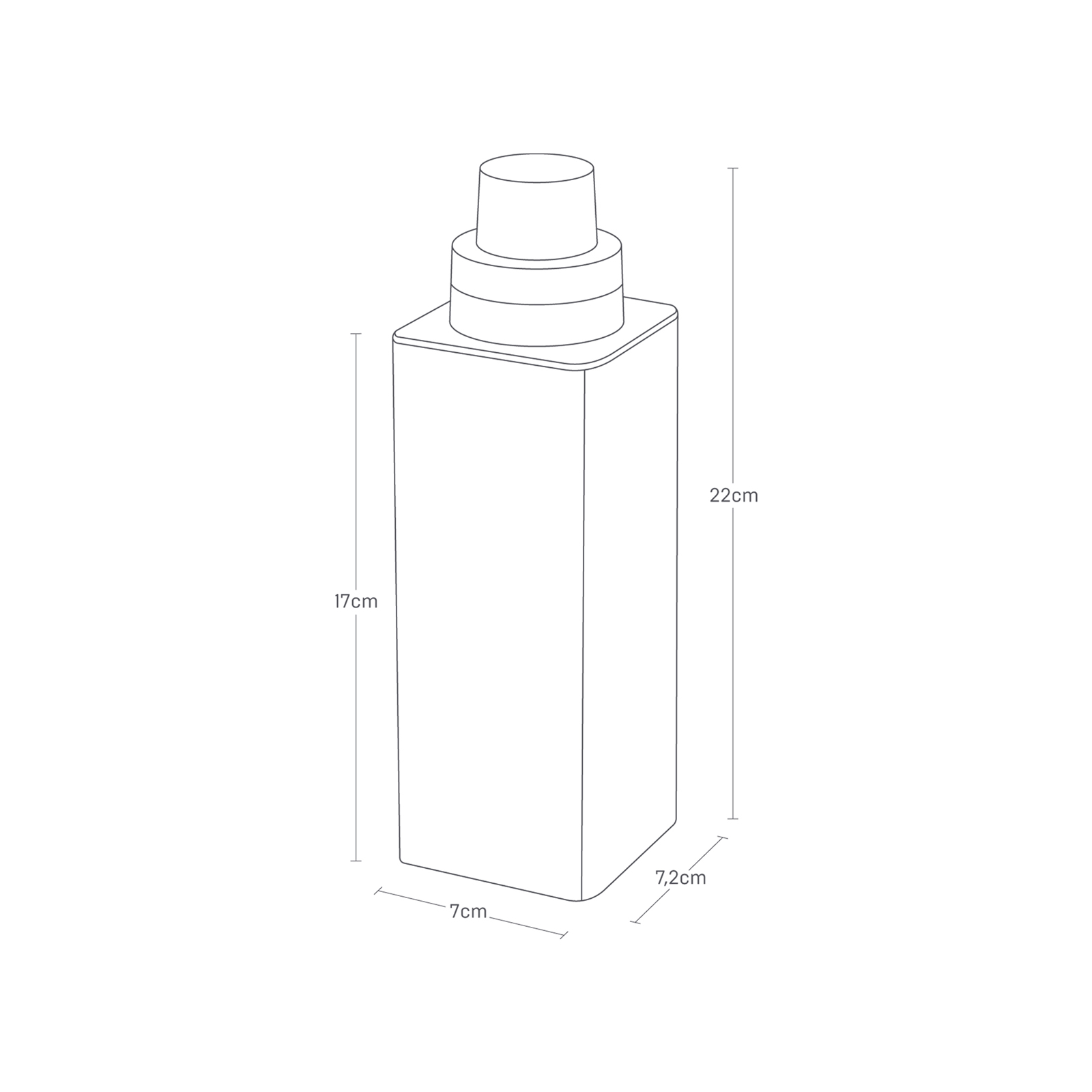 Magnetische Flasche TOWER schwarz für Waschmittel und Seife