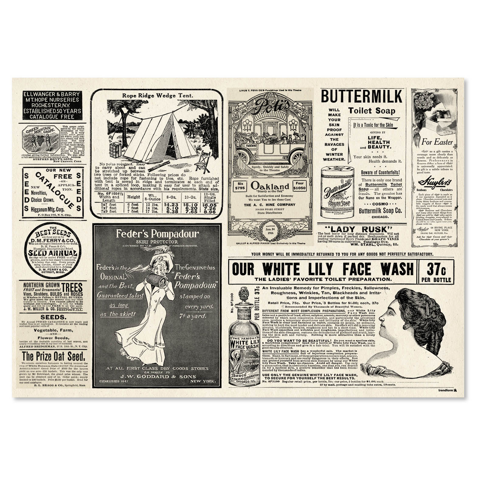 Paper placemat NEWSPAPER 4 x 12 sheets