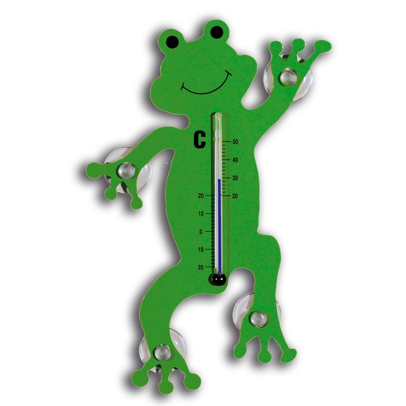 Thermometer FROGGY dunkelgrün mit 4 Saugnäpfen