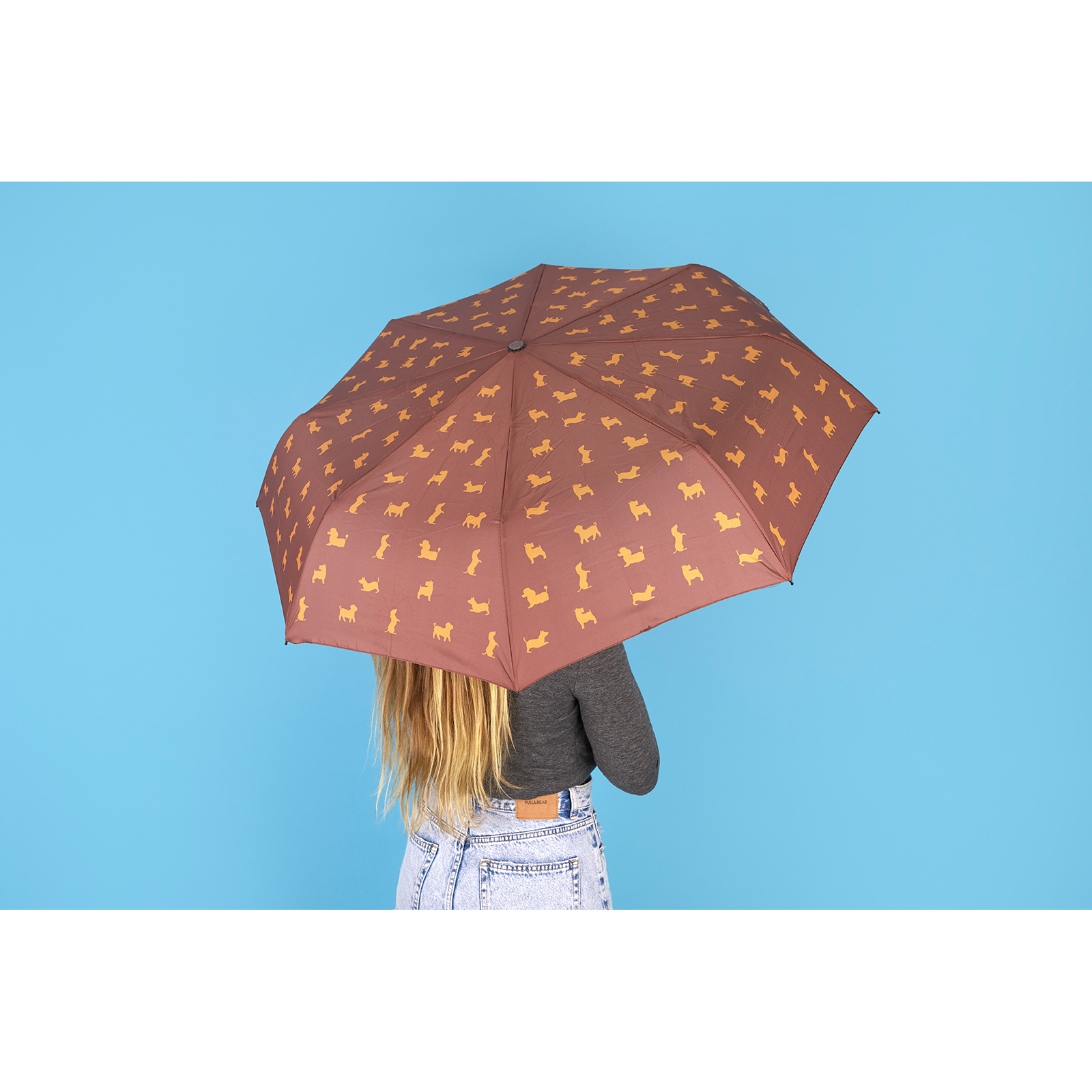 Schirm PUPPY  braun mit Cover
