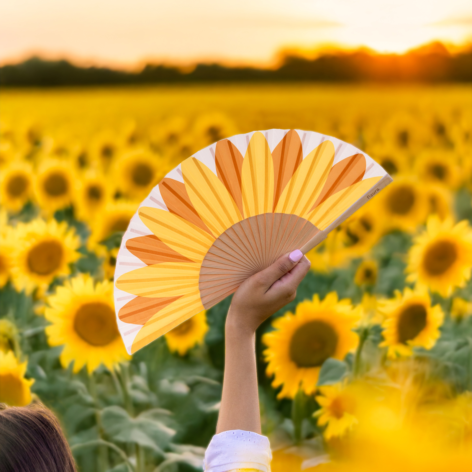 Handfächer SUNFLOWER