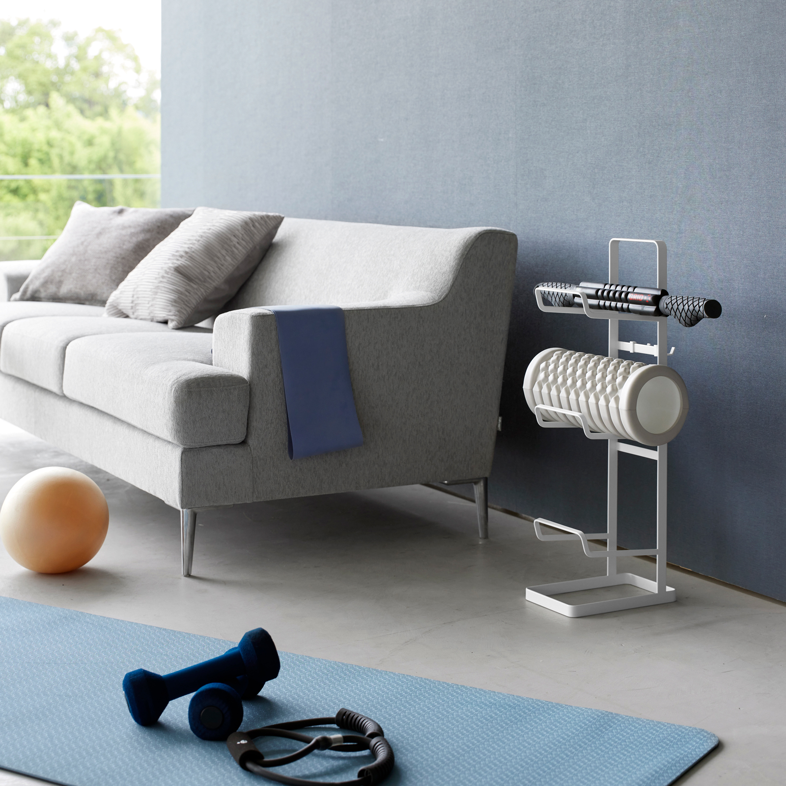 Support d'équipement de fitness TOWER blanc