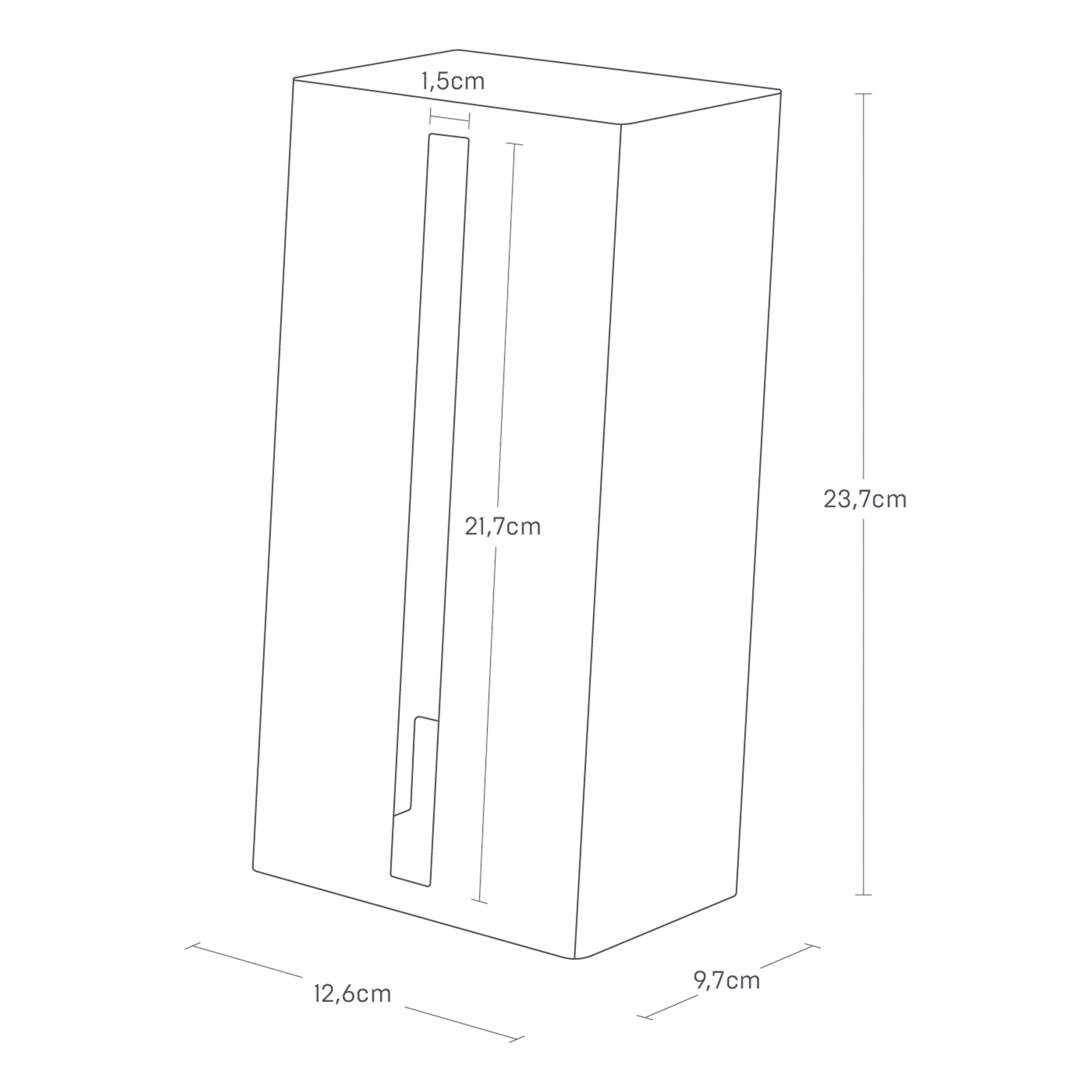 TOWER Vertikale Taschentuchbox weiss