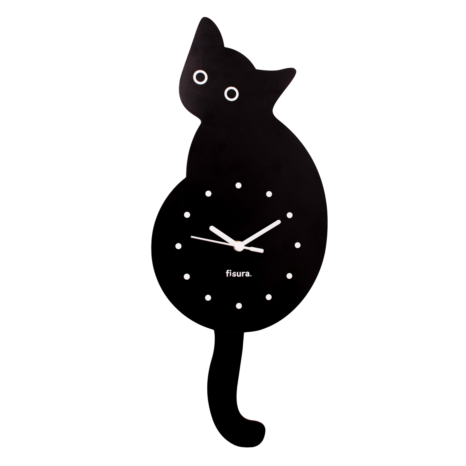 CAT CLOCK - black 