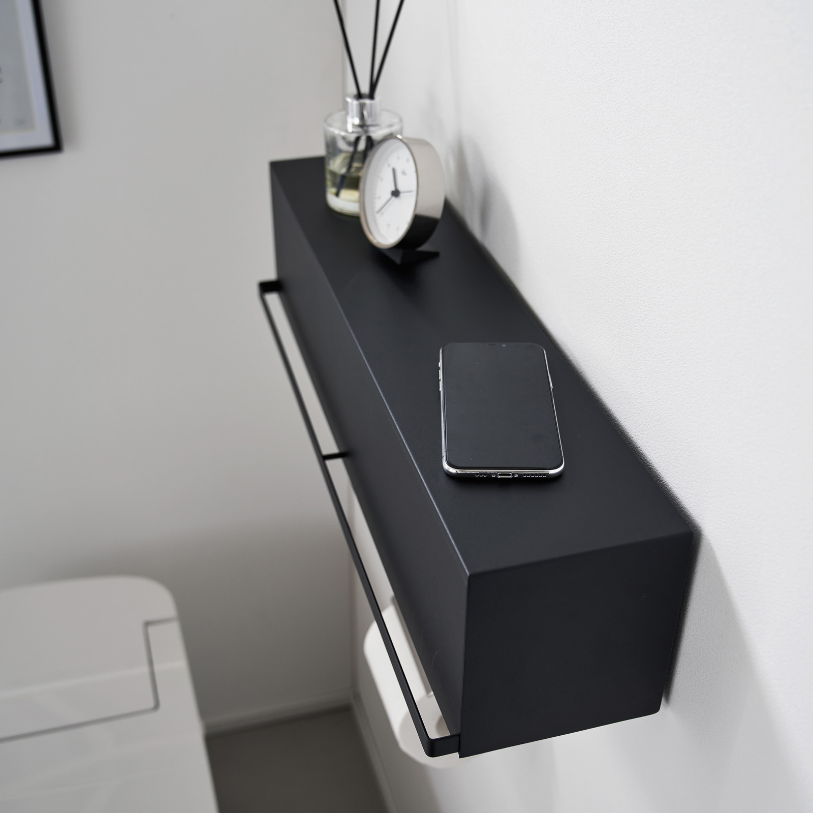 Aufbewahrungsbox mit Wandbefestigung TOWER schwarz