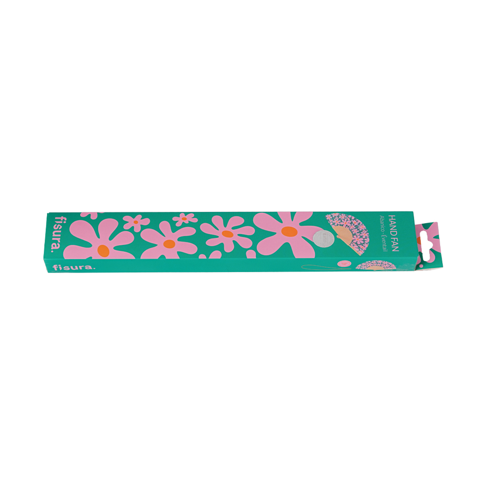 Éventails PINK & GREEN FLOWERS
