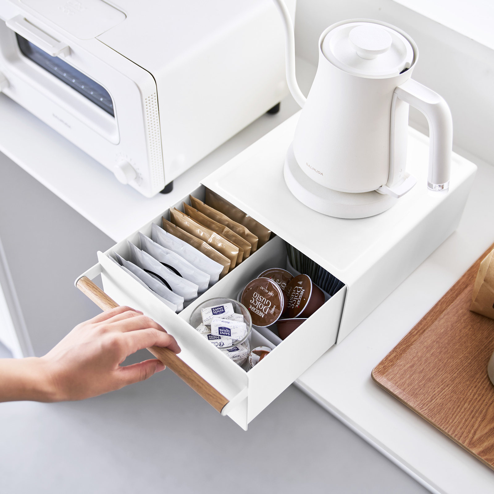 Tiroir pour plan de travail de cuisine TOSCA blanc