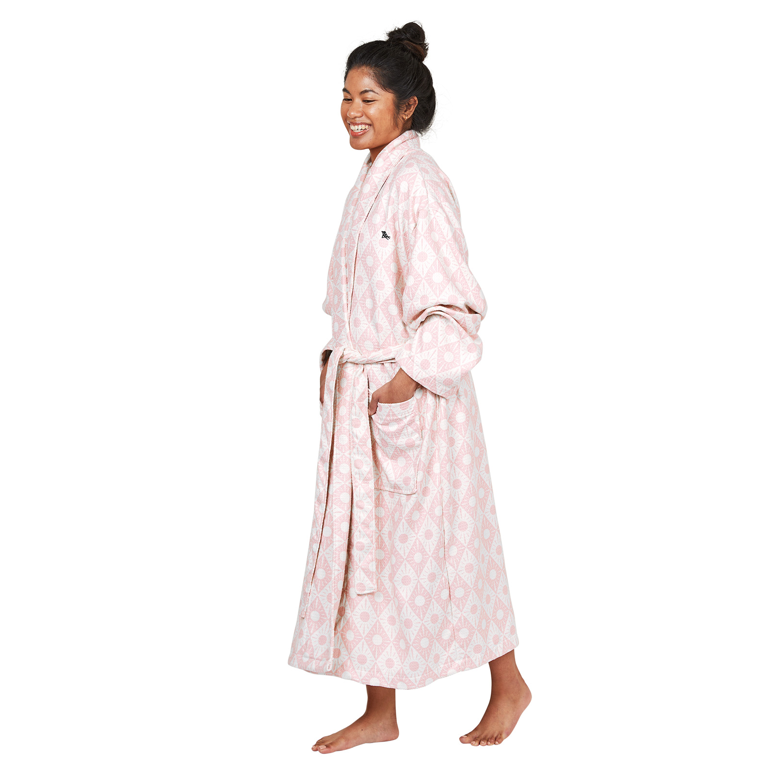 Bath Robe Waffle DIAMOND PINK 