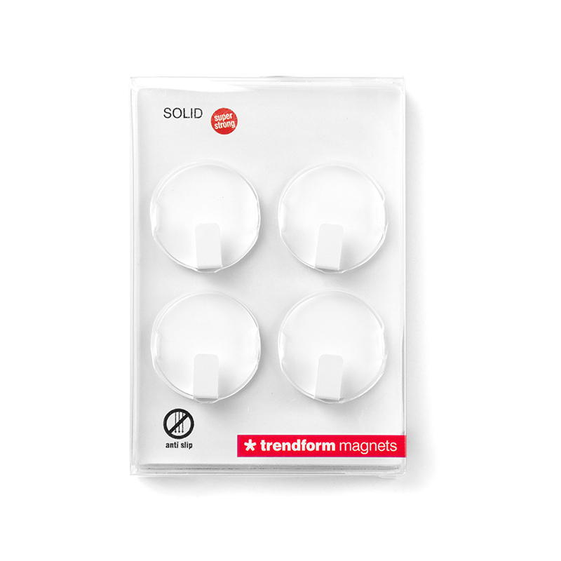 Magnetic hook SOLID set of 4 white 