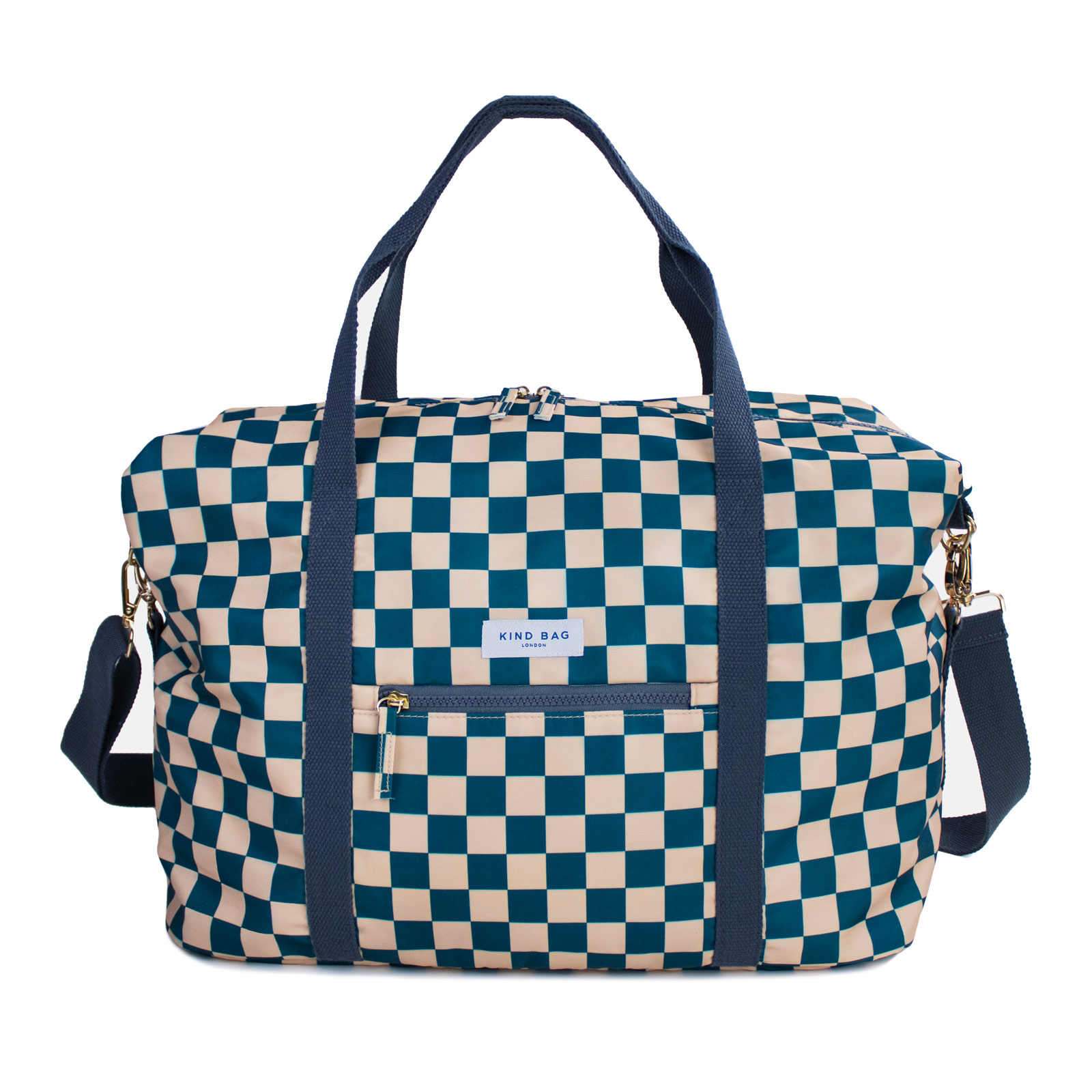 Weekender Checkerb. Teal & Biege 